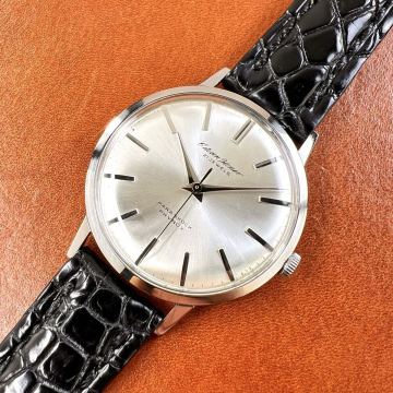 OH済! 極上美品! CITIZEN Homer 21石 クロコダイル本革手縫いベルト Dバックル付 シチズン ホーマー HO5150304 手巻 国産 ビンテージ腕時計