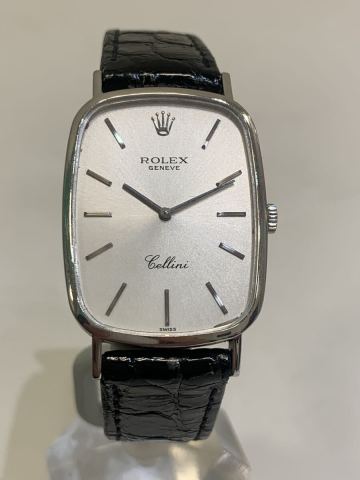 Rolex ロレックス　チェリーニ　cellini K18WG 社外ベルト　純正尾錠　稼動品　ヴィンテージアンティーク　ドレスウォッチ