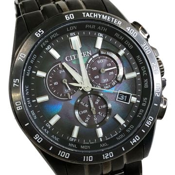 超美品 世界限定2400本 CITIZEN COLLECTION シチズン コレクション エコドライブ ときの積層 腕時計 CB5878-56E 電波ソーラー クロノグラフ