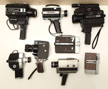 J455C フィルムカメラ シネカメラ 8mm　8台 エルモ SUPER103T 3000AF ニコン ZOOM-8 フジカ ZXM500 リコー 他　ジャンク 現状品 未検品