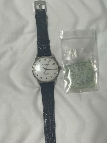 12 【希少】尚工舎　シチズン エース　CITIZEN Ace 21J 国鉄支給 昭和40年刻印 稼働　美品　純正ベルト・尾錠・風防付 