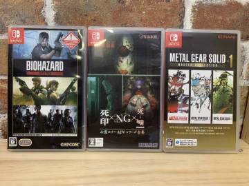 1円～　中古 Switchソフト 3本セット　バイオハザード トリプルパック　心霊ホラーADVシリーズ全集 死印×NG×死　METALGEAR SOLID Vol.1