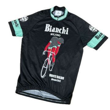 BIANCHI ビアンキ サイクルジャージ 自転車　ロードバイク　サイズL 半袖サイクルジャージ サイクルウェア ブラック