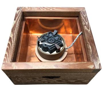 札807‐5 茶道具 置炉 炉壇 炉縁 銅製 野々田商店 炭型電熱器 アンティーク 直接引取可 石狩市