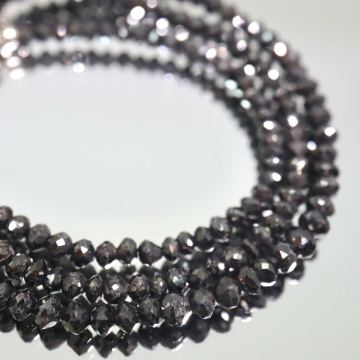 K18WG!!31.00ct!!◆天然ブラックダイヤモンドネックレス◆A 約6.9g 約40cm black diamond necklace jewelry ジュエリー EA2/EA7 W607