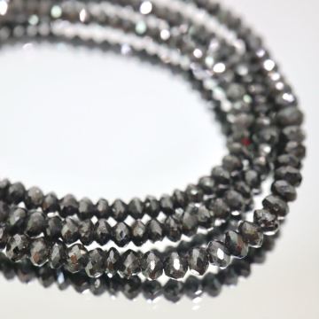 K18!!30.00ct/鑑別書付き!!◆天然ブラックダイヤモンドネックレス◆A 約7.2g 約41.0cm black diamond necklace jewelry EA0/EB2 W610