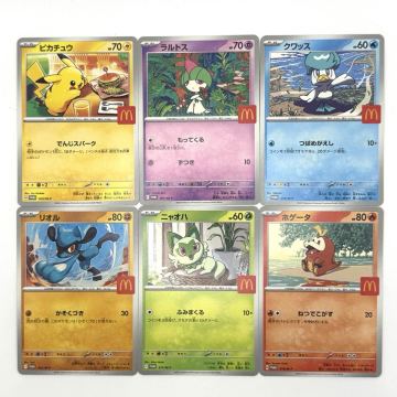 ポケモンカード　マクドナルド　オリジナルカード　プロモ　PROMO 018/M-P ピカチュウ 全種　コンプリート　6枚セット