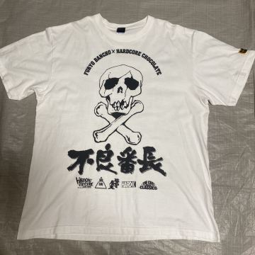 希少　不良番長 - DYNAMITE ROCK- (梅宮辰夫) ハードコアチョコレート　カポネ団　東映　どぶ鼡作戦　Tシャツ 白　XXL