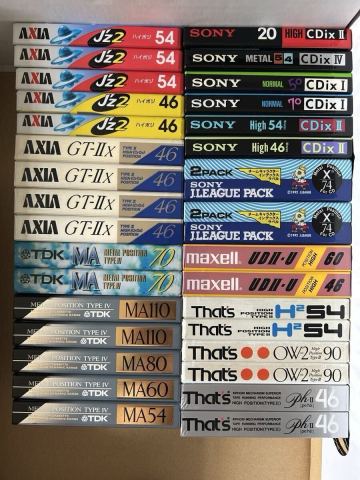 ★未使用品34本★カセットテープまとめて TDK SONY maxell AXIA That's メタル ハイポジ ノーマル