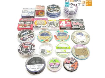 YGK パワーハンター、バリバス アバニ キャスティングPE X8、サンライン ディープワン 等 PEライン 計20点セット ジャンク品
