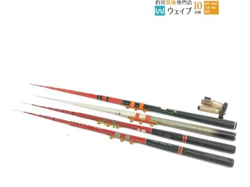 がまかつ がま渓流 マルチストリーム 硬調 620・シモツケ GENTLY 渓流 45WB 等 他 渓流竿 計4本 ジャンク品