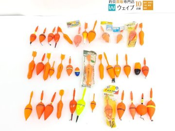 ツリケン 遠投アジサビキ、富士灯器 高輝度電子ウキ FF-B12 等 サビキウキ 遠投ウキ 計38点セット