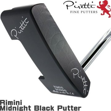 1円/新品★Piretti ピレッティ パター リミニ ミッドナイトブラック 365g/34inch★Rimini Midnight Black★ラムキンDEEPETCHED赤グリップ★