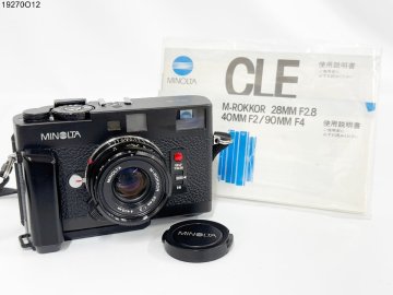 防湿庫保管 シャッターOK MINOLTA ミノルタ CLE M-ROKKOR 40mm 1:2 レンジファインダー フィルムカメラ ボディ レンズ 説明書付 19270O12-7