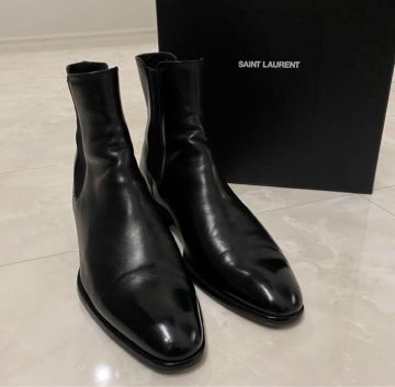 Saint Laurent サンローラン ブーツ ワイアット チェルシーブーツ 41 ブラック サイドゴア