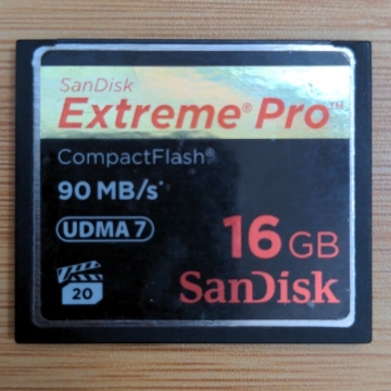 コンパクトフラッシュ SanDisk Extreme PRO 90MB/s 16GB