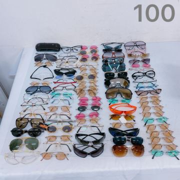 7Ｅ118 【1円〜】メガネ サングラス まとめ アクセサリー ファッション 眼鏡 色付き ピンク ブラック パープル 他