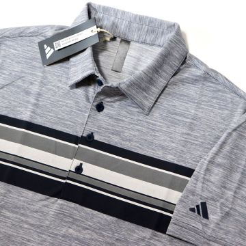 ○送料390円可能商品 アディダス ゴルフ adidas GOLF 新品 メンズ 軽量 吸汗速乾 半袖 ポロシャツ 灰 L [HR7994-L] 三 弐★QWER★