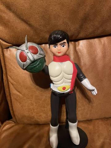 旧バンダイ 当時物 激レア 仮面ライダー　パチ ソフビ　無版権
