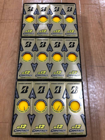 ・スピード発送 新品未使用 BRIDGESTONE GOLF(ブリヂストンゴルフ) e12 CONTACT 3ピース構造 ゴルフボール(マットイエロー) 3ダース
