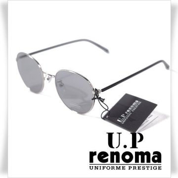 新品1円～★U.P renoma レノマ メンズ サングラス UVカット ボストン ブラック 眼鏡 メガネ ◆1834◆