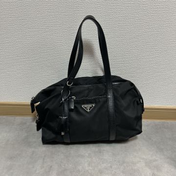 PRADA プラダ ハンドバッグ テスートナイロン レザー ブラック ハンドバック ヴィンテージ 