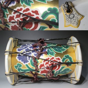 時代市場■長期保管品■雅楽■鞨鼓（両杖鼓）三鼓■儀式・和楽器・打楽器