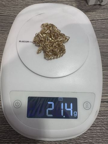 ネックレス 遺品整理 刻印 750 Italy 磁気反応無し 21.4ｇ