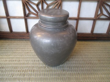 《和》古錫 時代物 煎茶道具 点銅（銘）茶入 茶壺 茶道具 茶心壺 茶壷 茶筒　814ｇ
