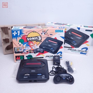 動作品 MD2 メガドライブ2 本体 HAA-2502 +1 ソニック・ザ・ヘッジホッグ3 ソフト欠品 MEGA DRIVE 2 セガ SEGA 箱付【20