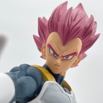 中古品 バンダイ 一番くじ ドラゴンボール BACK TO THE FILM D賞 超サイヤ人ゴッドベジータ フィギュア