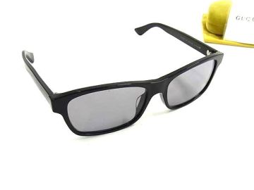 1円 ■美品■ GUCCI グッチ GG0006OA 007 サングラス 眼鏡 メガネ レディース メンズ ブラック系 FR2018