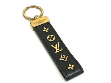 1円 LOUIS VUITTON ルイヴィトン M00548 ポルトクレ ドラゴンヌ クルーザー キーホルダー キーリング バッグチャーム ブラック系 FH9585
