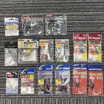 新品 フック スプリットリング がまかつ カルティバ オーナー トレーラーフック ジガーミディアム ジギング 針