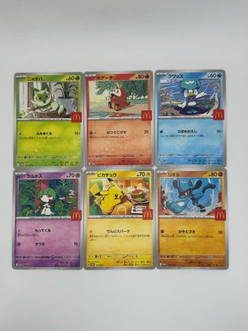 M-P 全種 6枚 【5セット出品】 ハッピーセット マクドナルド プロモ 全種 ピカチュウ ラルトス 他 ポケカ トレカ マック ポケモンカード