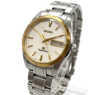 TY2533 ■【稼働品】【電池交換済 8/6】SEIKO　Grand Seiko グランドセイコー 9F83-0AJ0 SS/YG QZ コンビ メンズ 腕時計 1円スタート