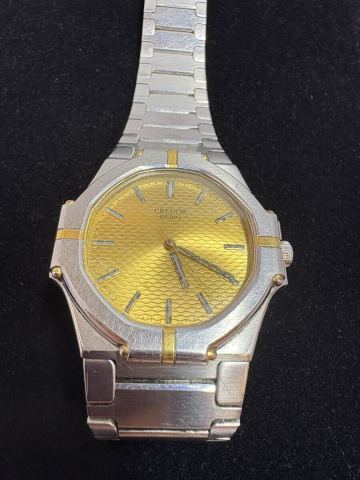 上708-012 【希少】セイコー SEIKO CREDOR ジェラルドジェンタGKZT014 TWIN QUARTZ クォーツ 腕時計 1981年頃製
