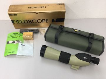 ●代TMK439-80 Nikon ニコン FIELD SCOPE フィールドスコープ EDⅡ D=60P 単眼鏡 スコープ ソフトケース 取説・元箱付き /ｔ