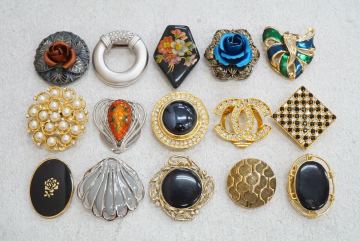 C195 スカーフクリップ 海外製含む 12点セット ヴィンテージ アクセサリー アンティーク 大量 まとめて おまとめ まとめ売り