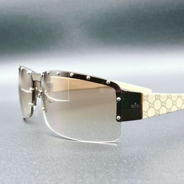 1円 希少デザイン 入手困難 GUCCI グッチ GG1823 総柄 スタッズ リムレス ノーフレーム 