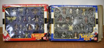 WY8-51　バンダイ ウルトラマン ティガモンスター超全集 PART-1 PART-2 2点まとめ 欠品あり フィギュア ミニドール 玩具 長期保管 現状品