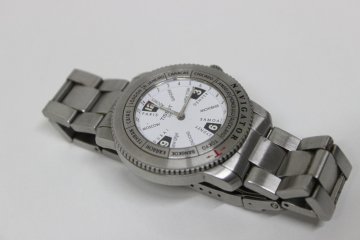 【5P1928】1円スタート TISSOT NAVIGATOR ティソ ナビゲーター 腕時計 不動品 クオーツ シルバー 白文字盤 メンズウォッチ 服飾小物 現状品