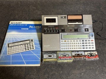 『SHARP PC-1262 ポケコン ポケットコンピュータ CE-125 マイクロカセットレコーダー付きプリンター 説明書 セット』 
