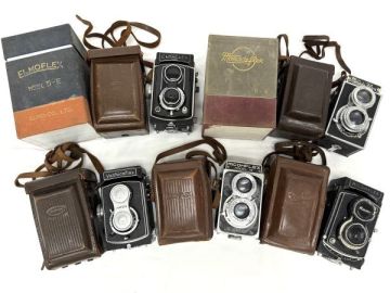 当時物 YashicaFlex ヤシカフレックス 他 二眼レフ カメラ 大量まとめてセット ricoh ELMO FLEX manade リコー 箱付
