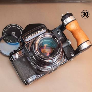 美品【分解清掃・整備済み 動作確認動画あり30】 完動品 PENTAX 67 ペンタックス ミラーアップ可能 TAKUMAR/ 6X7 105mm F2.4 売り切り