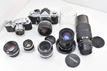 フィルムカメラレンズまとめて/NIKON F2/nicca/tamron/canonなど 一眼レフカメラ レンズ 光学機器