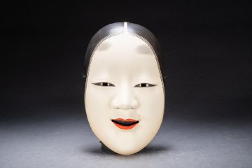 【清】某有名オークション購入 石津玉秀 能面 歌舞伎 お面 共箱 正真正銘本物保証！7L6-703S03