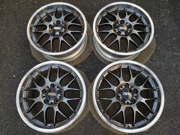 極上 現行品 鍛造 BBS RS-GT DB-SLD ダイヤモンドブラック 18インチ 7.5J+45 RS908H PCD114.3 5穴 4本