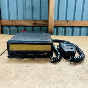 ICOM アイコム 3バンド IC-⊿100J 無線機 ハンドマイク　 HM-71 中古 現状、ジャンク扱い IC-Δ100J IC-A100J ハイパワーモービル無線