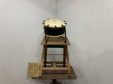 5781 太鼓の里 浅野太鼓 締太鼓 ボルト締め太鼓 附締太鼓 しめつけ太鼓 スタンド付き 打面30cm 厚み 24cm 大阪府摂津市東別府 手渡し可